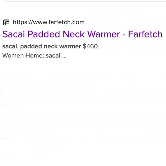 Sacai Black Padded Neck Warmer / Infinity Scarf NWT - Picture 7 of 8